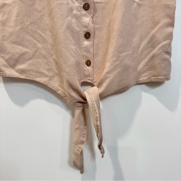 ๐๏ธ4 for 20$ / Seduction Lace back crop knot tank top cami / Beige / L - Picture 3 of 8